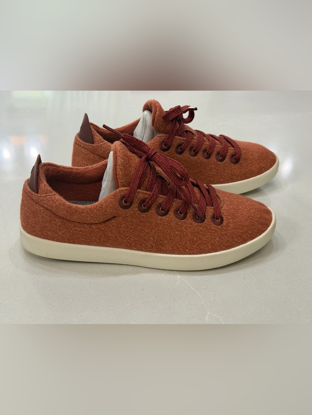 Allbirds Wool Pipers Court Sneakers Diablo Rust Orange Women's Size 9